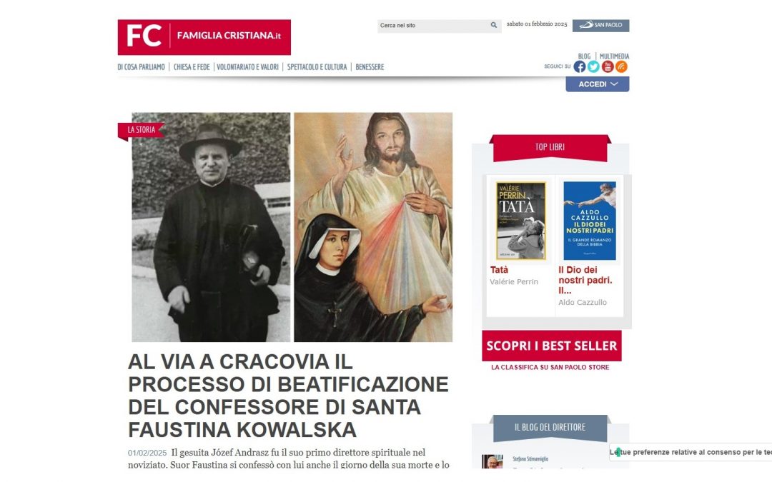 WŁOSKI akcent Famiglia Cristiana  – o. Józef Andrasz SJ