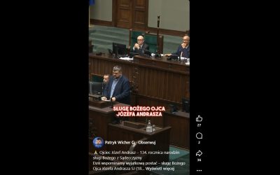 sł.B. o.Józef Andrasz SJ – Sejm Rzeczypospolitej Polskiej