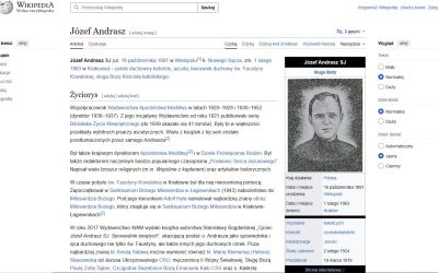 WIKIPEDIA o sł. Bożym o. Józefie Andraszu SJ